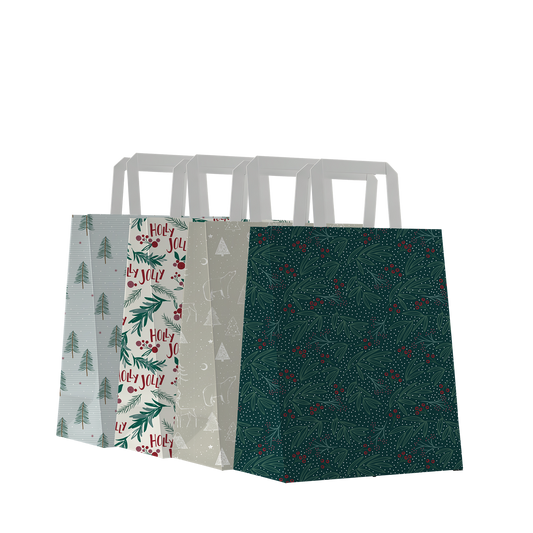 By Size Bags * Holly Christmas