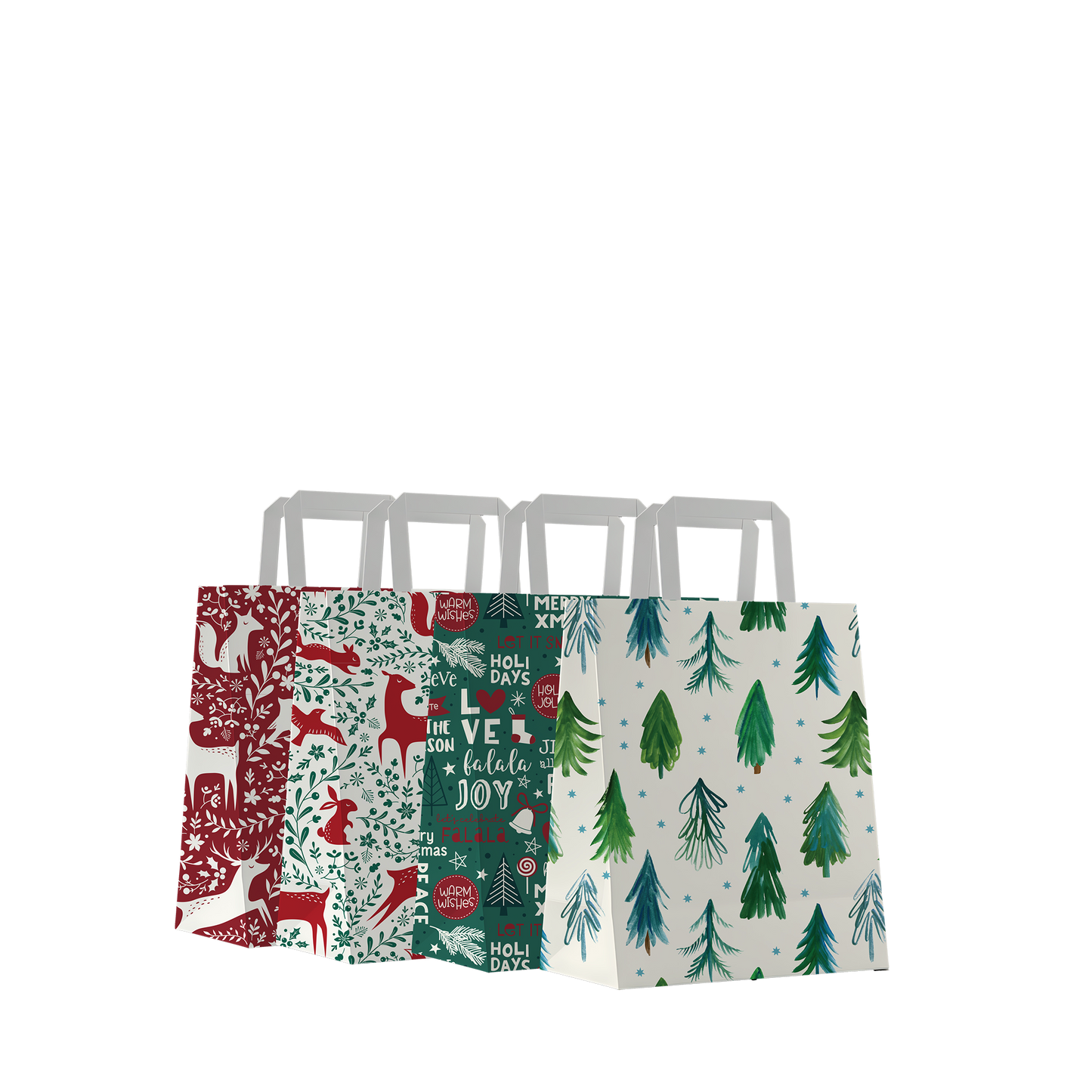 By Size Bags * Red & Green Christmas