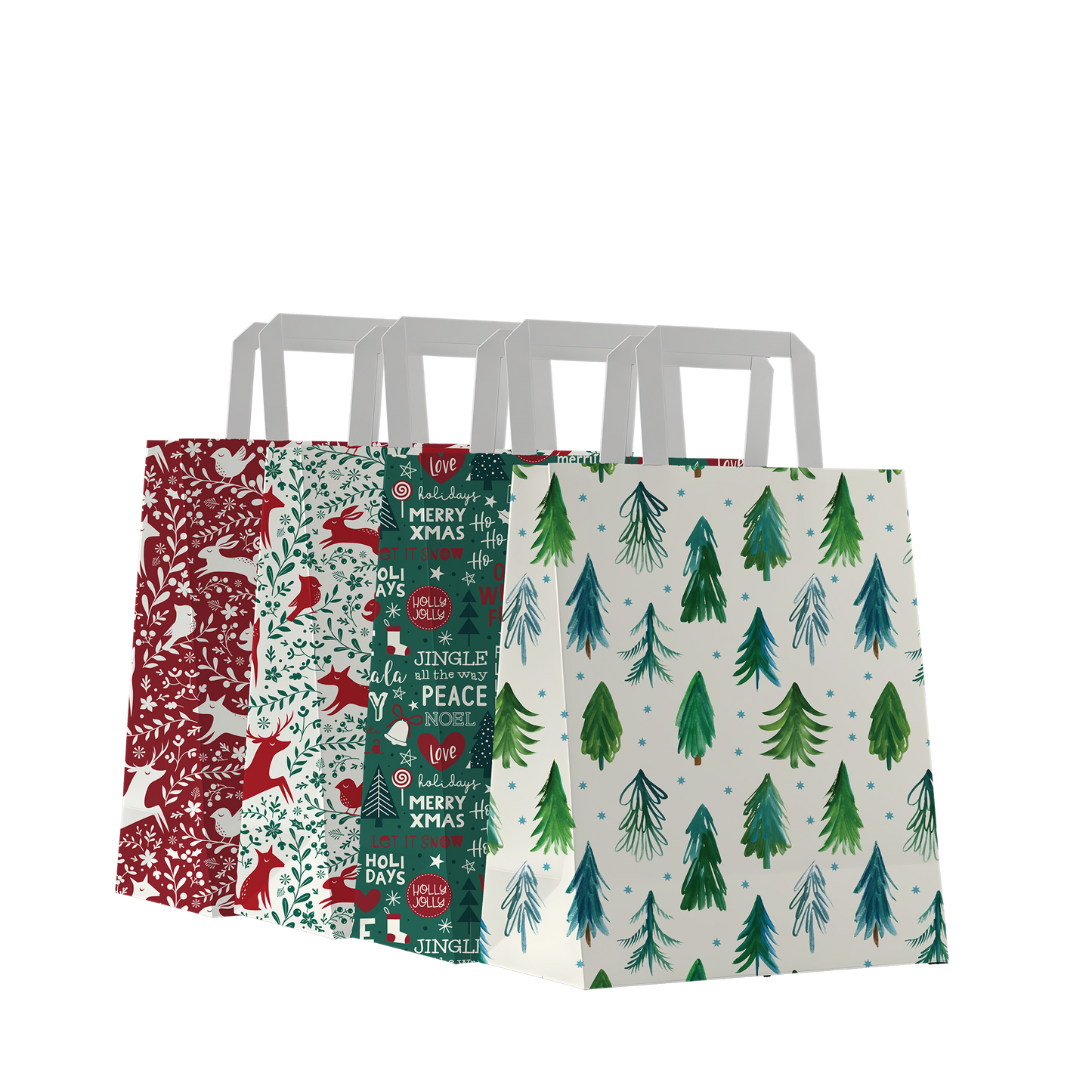By Size Bags * Red & Green Christmas