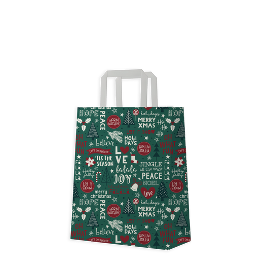 Bolsa Mediana x 1 * Red & Green Christmas