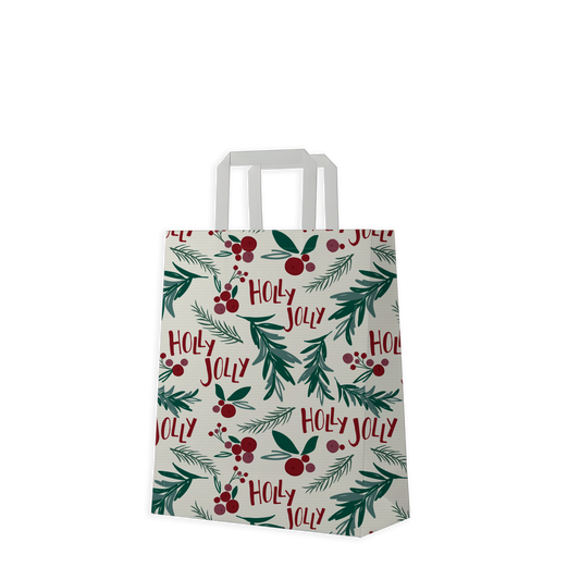 Bolsa Mediana x 1 Holly Christmas