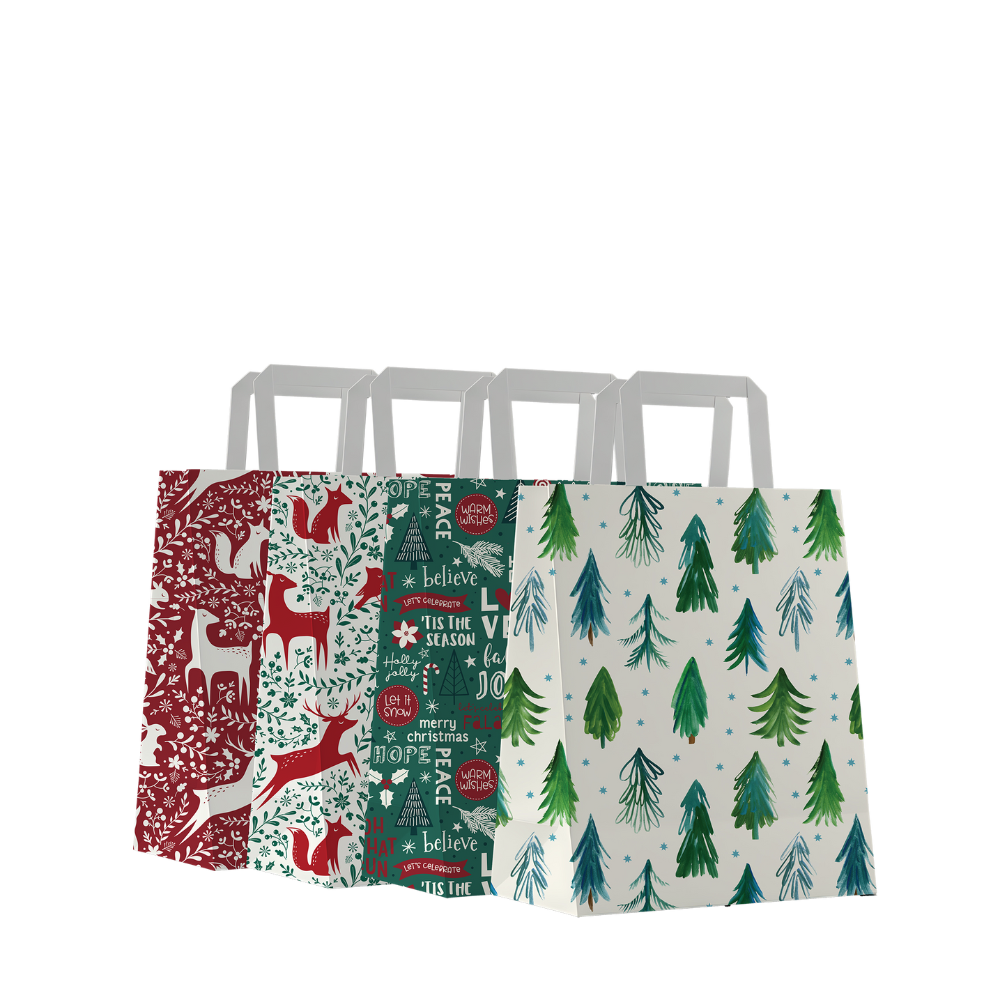 By Size Bags * Red & Green Christmas