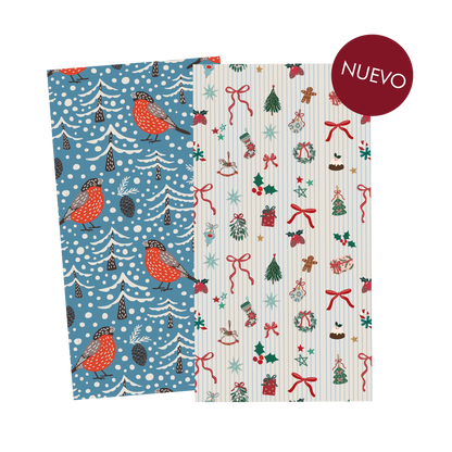 Papers * Robins & Light Blue Stripes