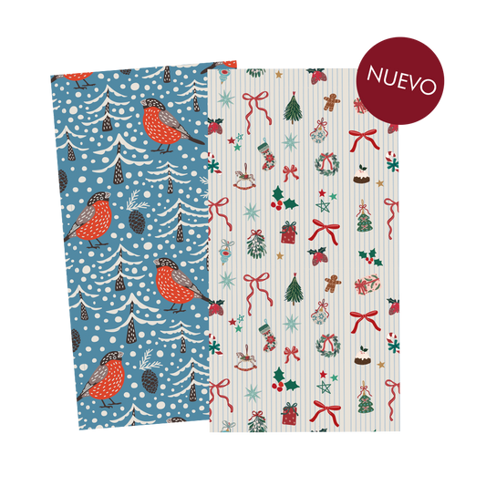 Papers * Robins & Light Blue Stripes