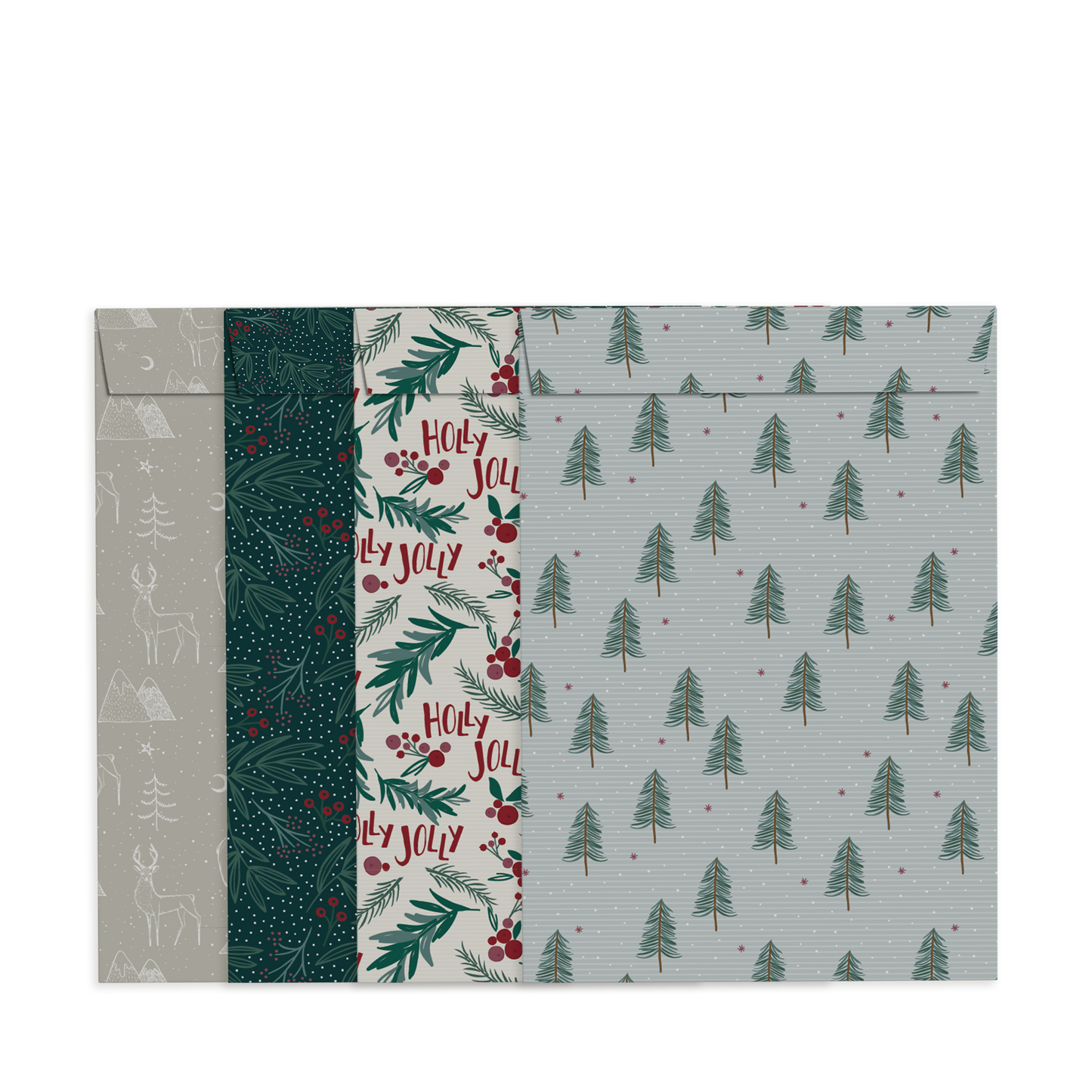 By Size Envelopes * Holly Christmas