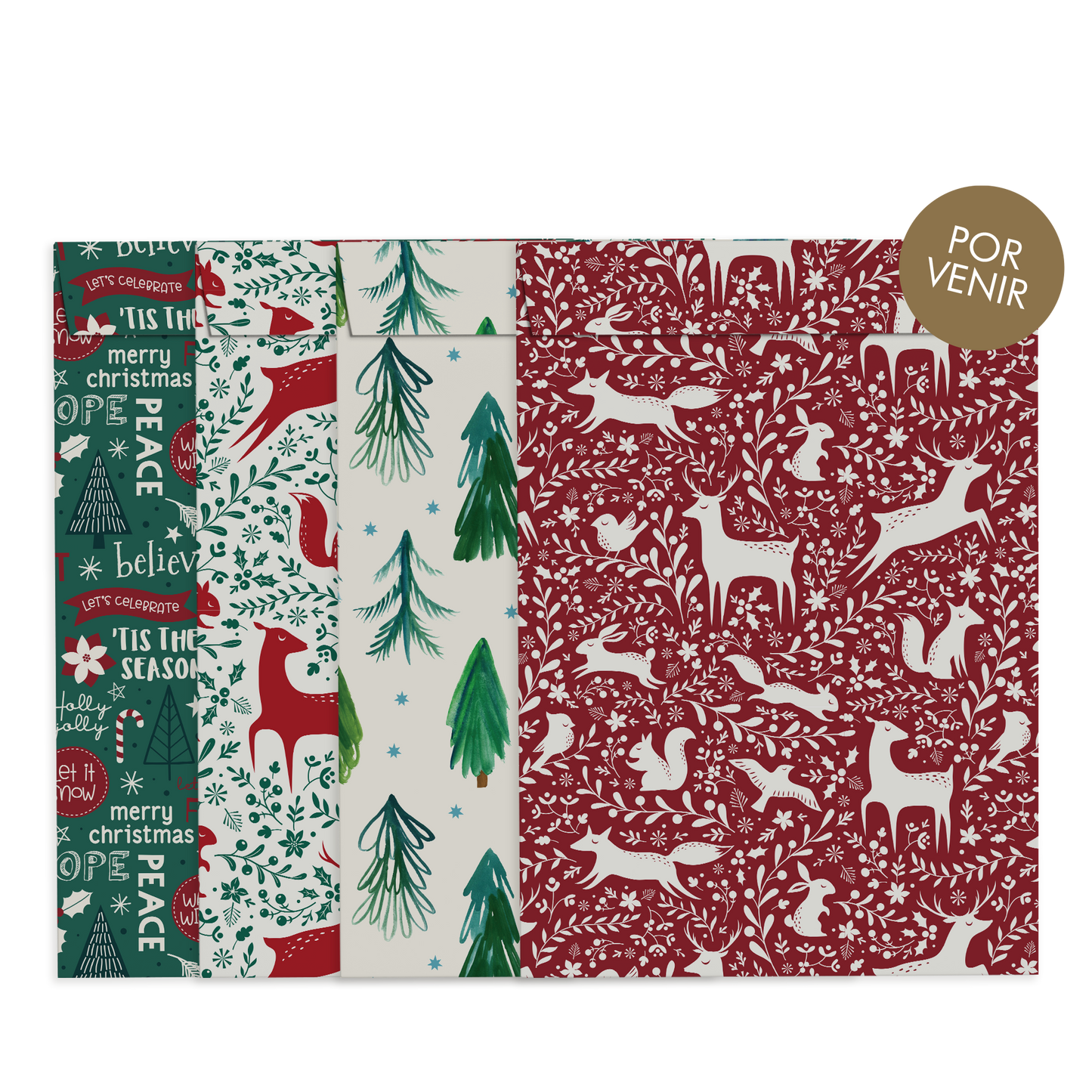 By Size Envelopes * Red & Green Christmas