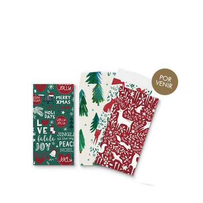 By Size Envelopes * Red & Green Christmas