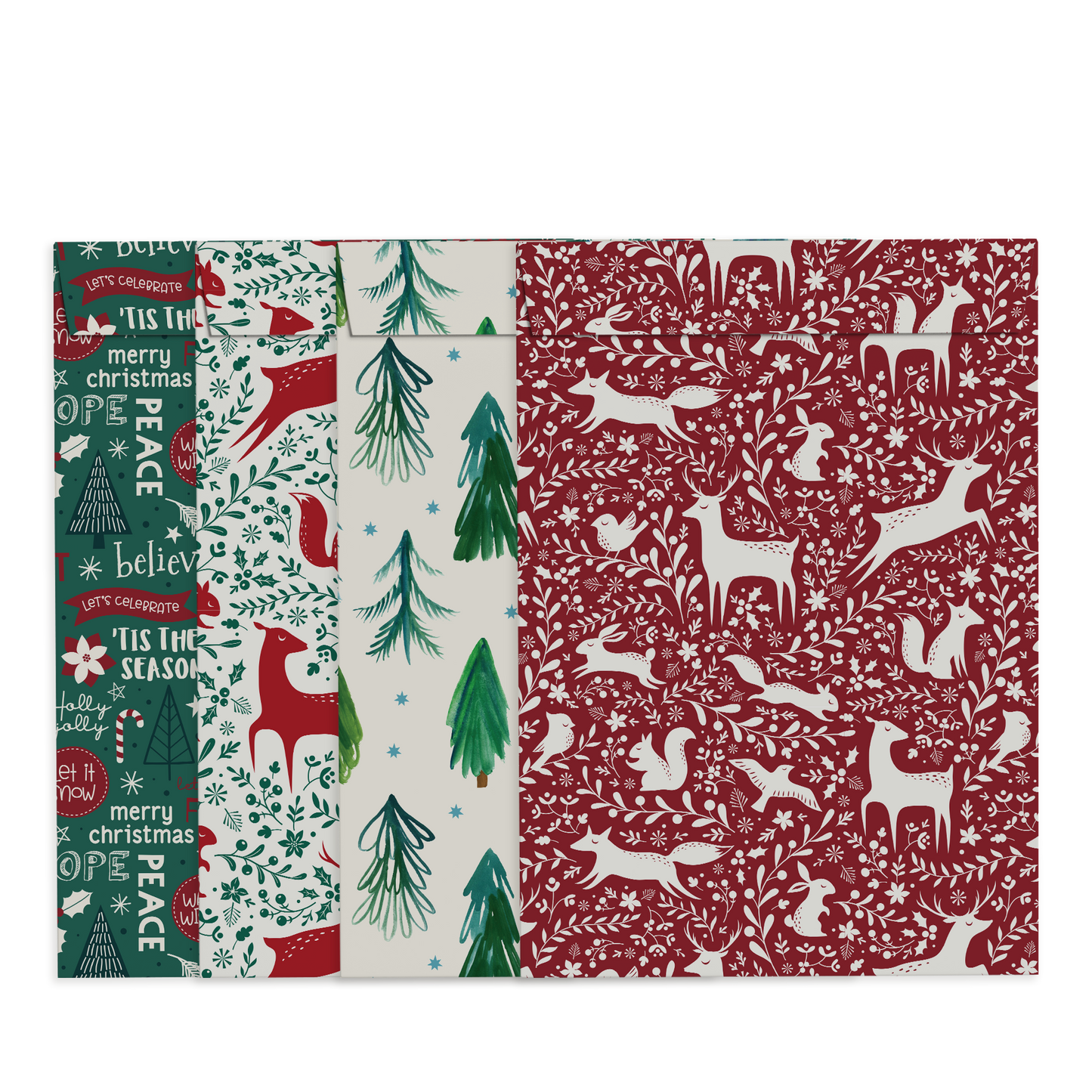 By Size Envelopes * Red & Green Christmas