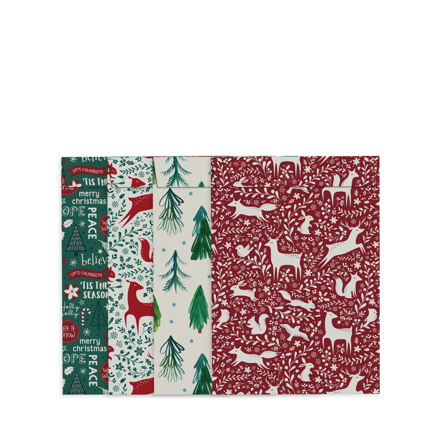 By Size Envelopes * Red & Green Christmas