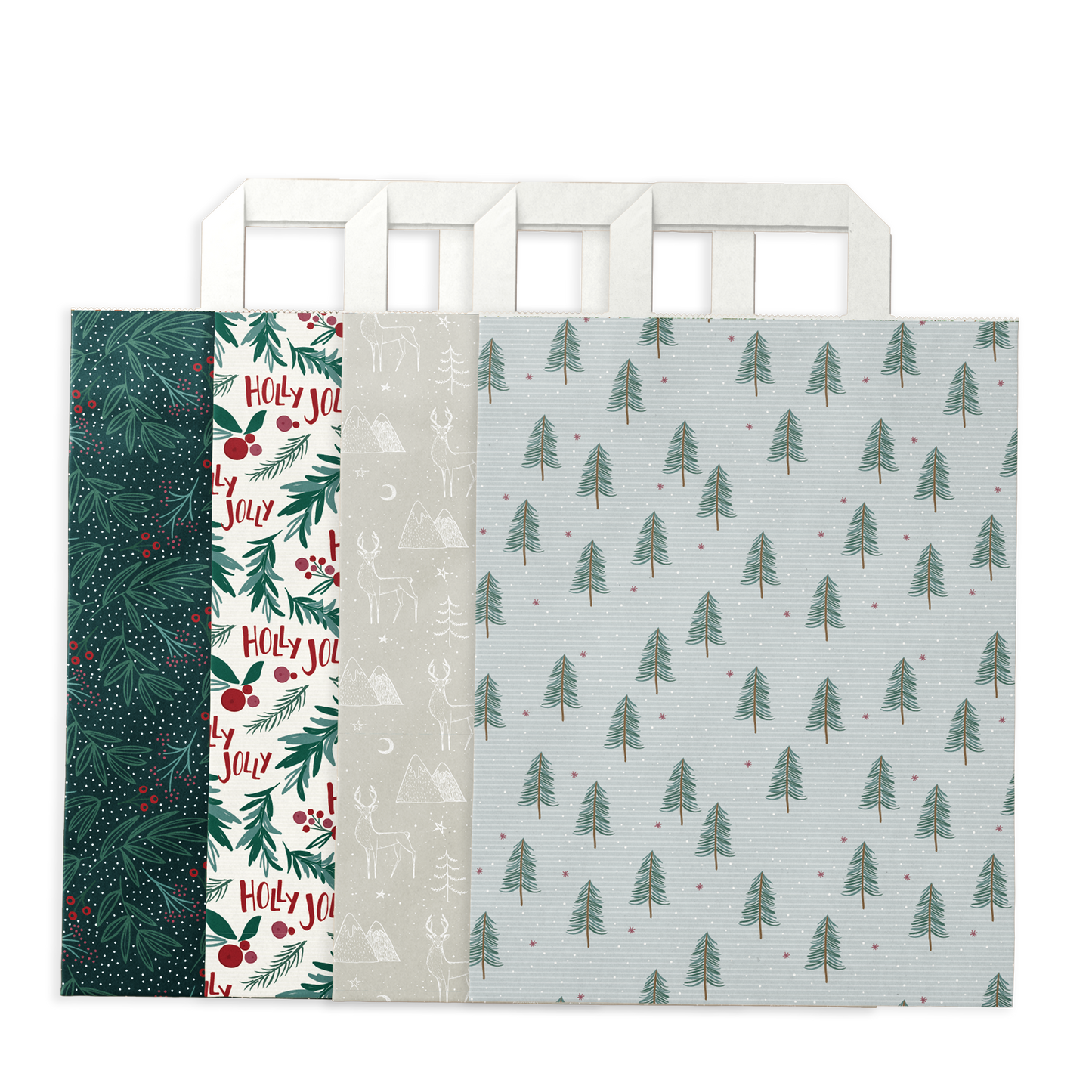 By Size Bags * Holly Christmas