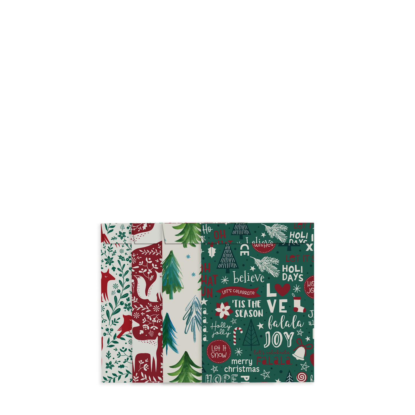 By Size Envelopes * Red & Green Christmas