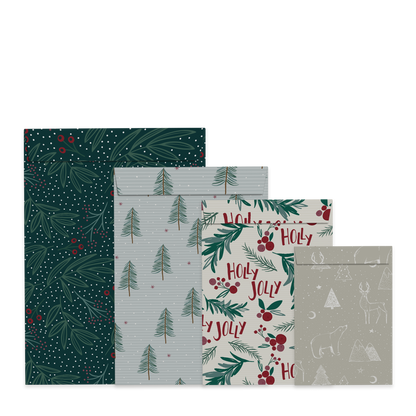By Size Envelopes * Holly Christmas
