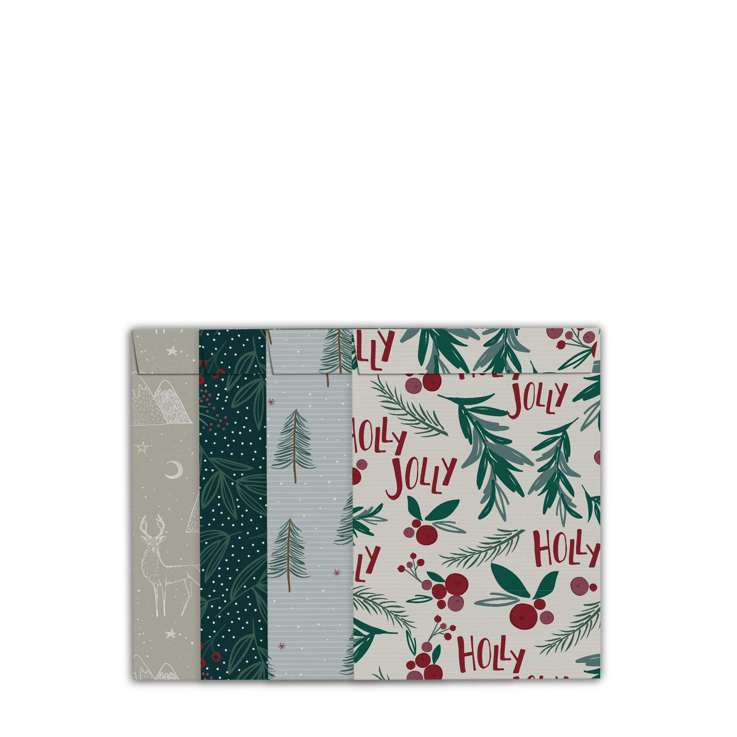 By Size Envelopes * Holly Christmas
